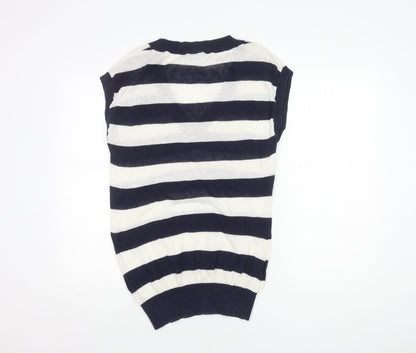 Oasis Women's Striped V-Neck Pullover Jumper, Size 12