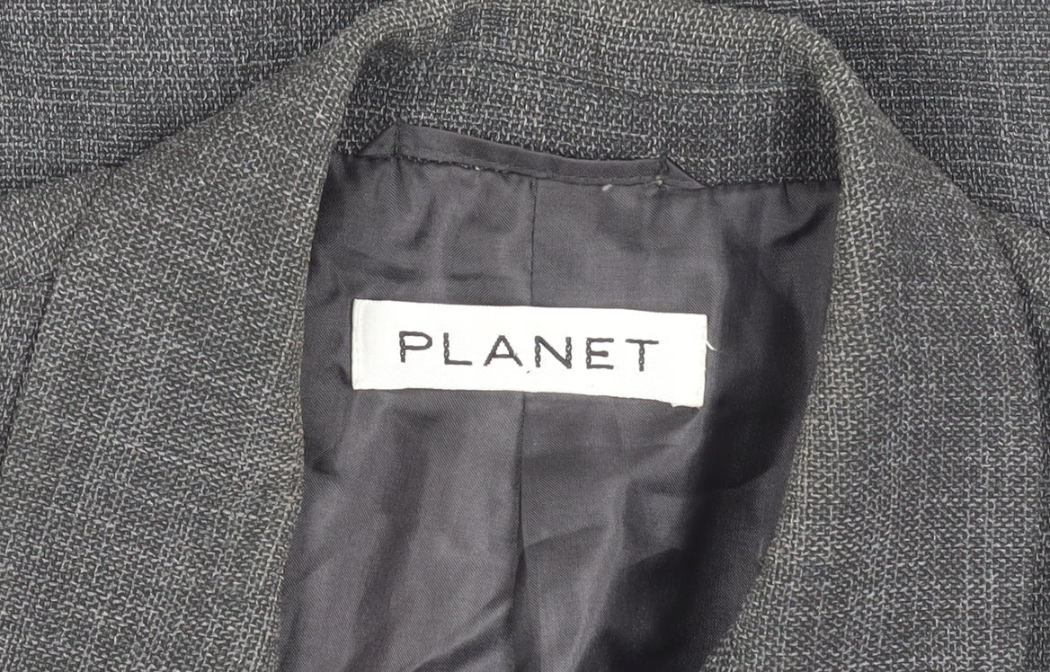 Planet Women's Grey Suit Jacket, Size 14, Classic Fit