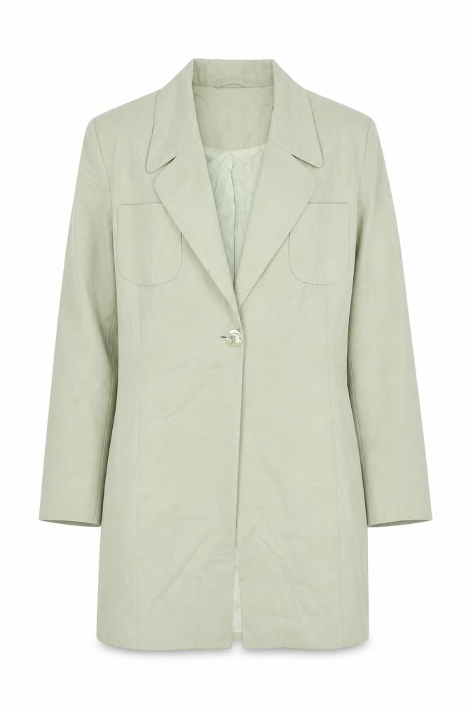Jeff Banks Women's Green Blazer Wool Size 12
