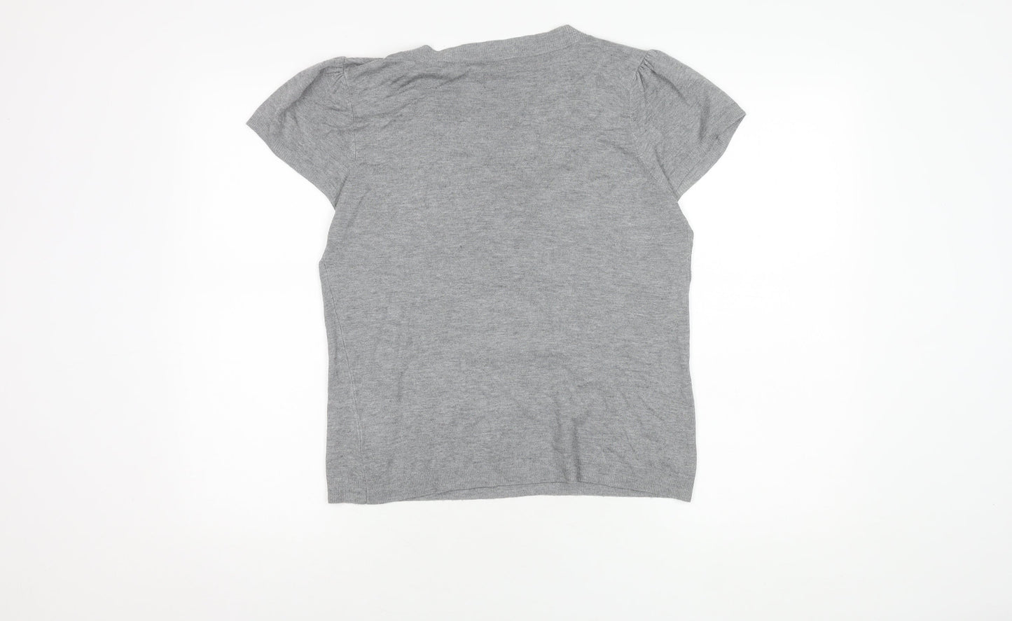 Phase Eight Grey Beaded Bow Women's T-Shirt Size 16