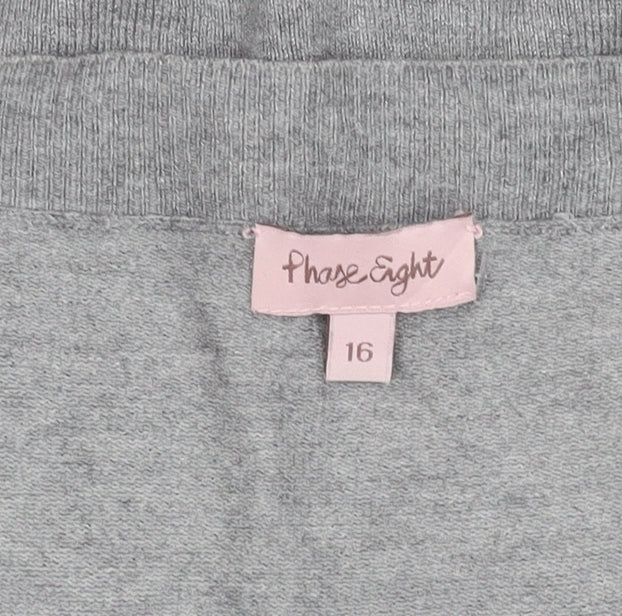 Phase Eight Grey Beaded Bow Women's T-Shirt Size 16
