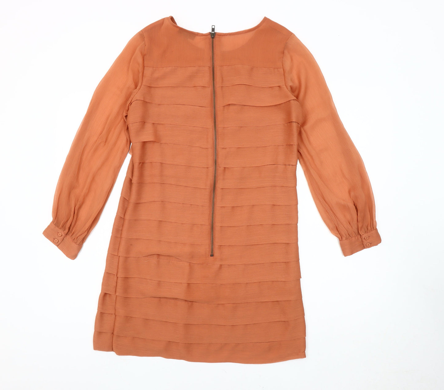 Topshop Women's Brown Shift Dress Size 10