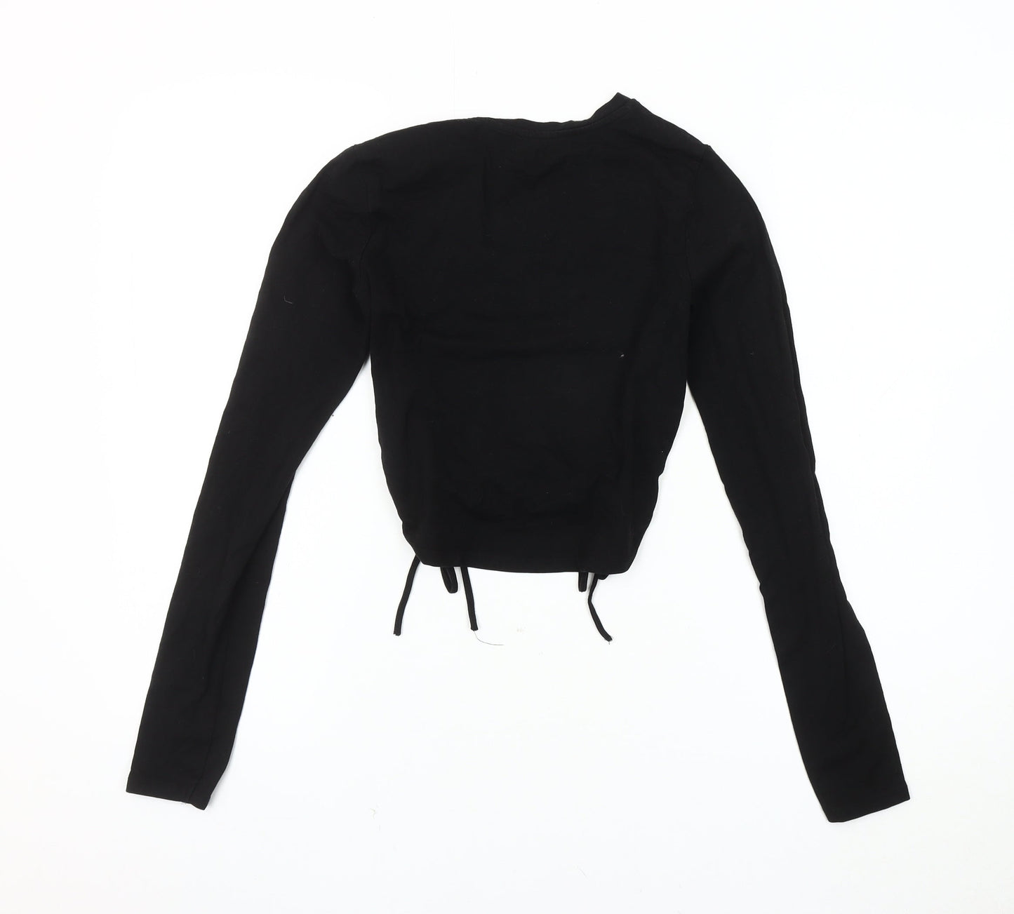 FB Sister Women's Black Cropped Long Sleeve Tee XS