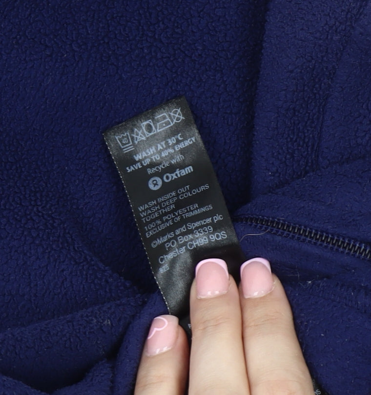 Marks & Spencer Women’s Blue Fleece Jacket Size 6