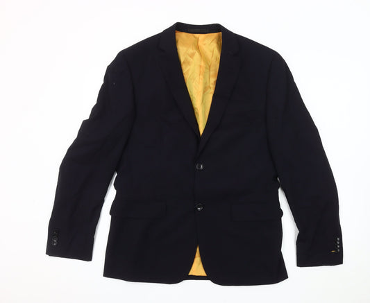 Luigi Men's Blue Blazer UK 38 Single-Breasted Jacket