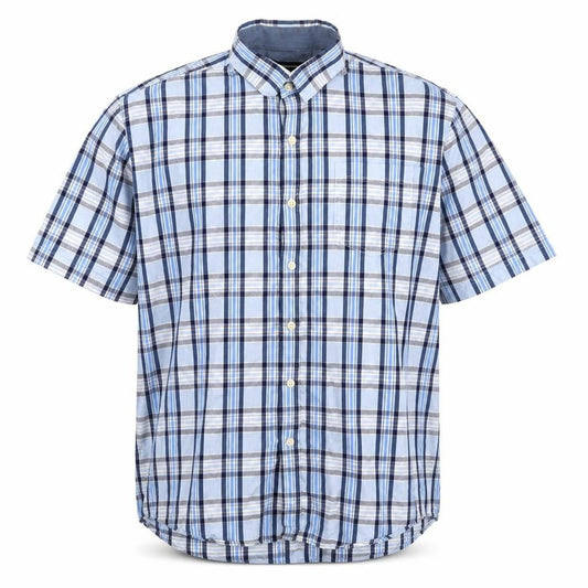 Greenwoods Men's Blue Medium Casual Check Shirt