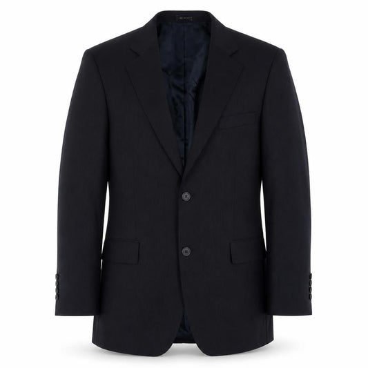 Tom English Men's Black Striped Blazer, 40R, Single-Breasted