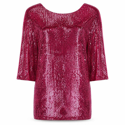 ASOS DESIGN Women's Pink Sequin V-Neck Dress Size 8 Party