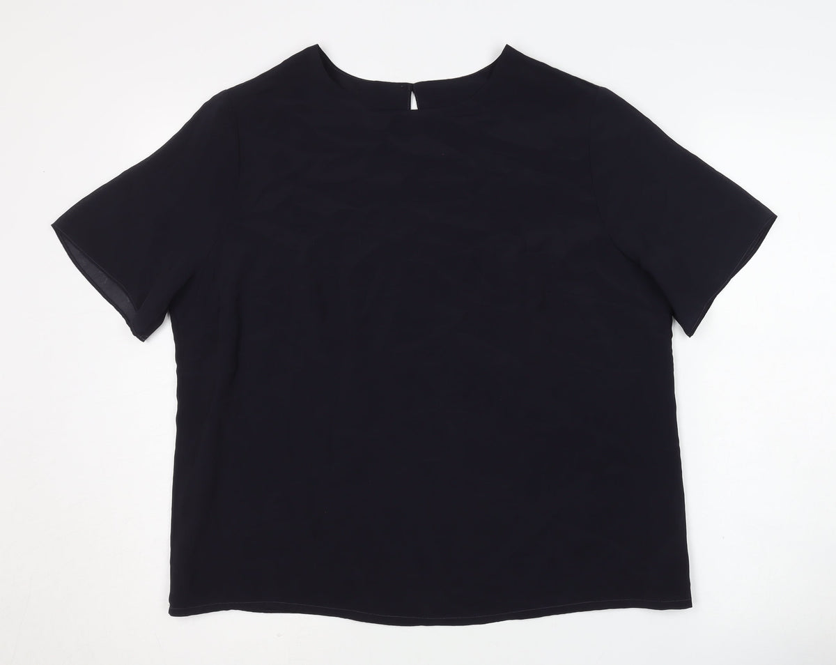 Marks & Spencer Black Women's Blouse Size 16