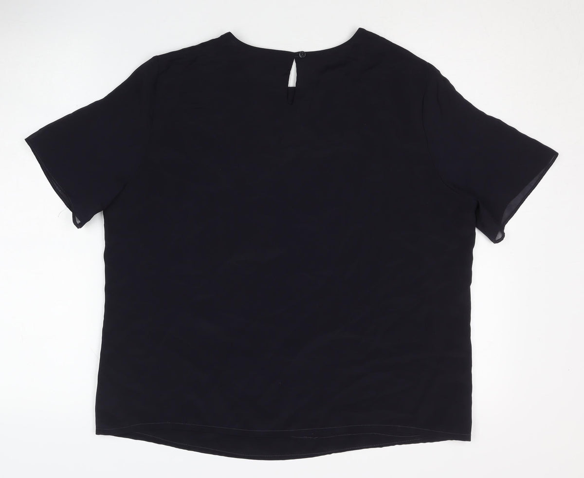 Marks & Spencer Black Women's Blouse Size 16