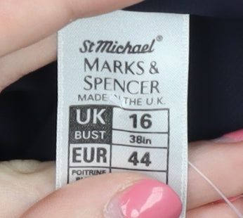 Marks & Spencer Black Women's Blouse Size 16