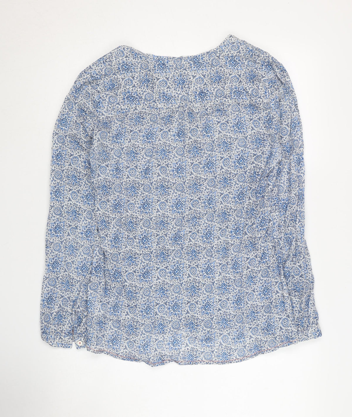 Van Den Bergh Women's Blue Floral Lace Blouse Size 10