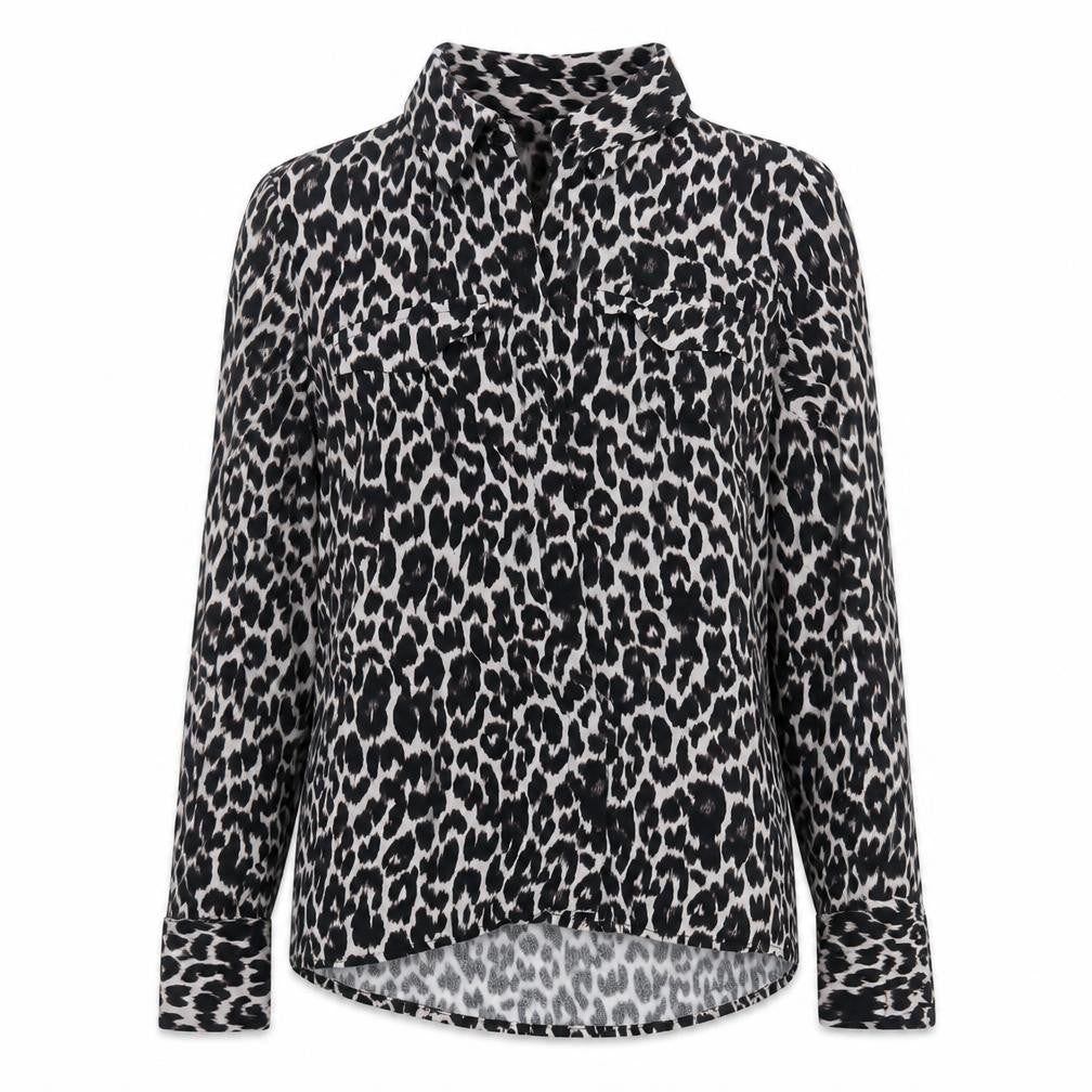 Hallhuber Women's Animal Print Blouse Size 10
