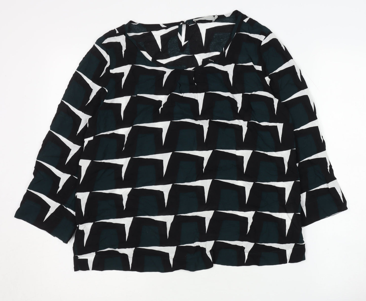 Betty & Co Women’s Black Geometric Blouse Size 10