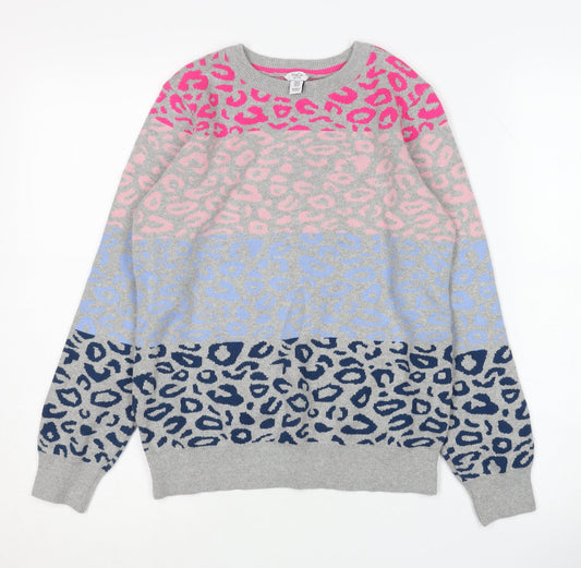 M&Co Women's Multicoloured Animal Print Jumper Size 8