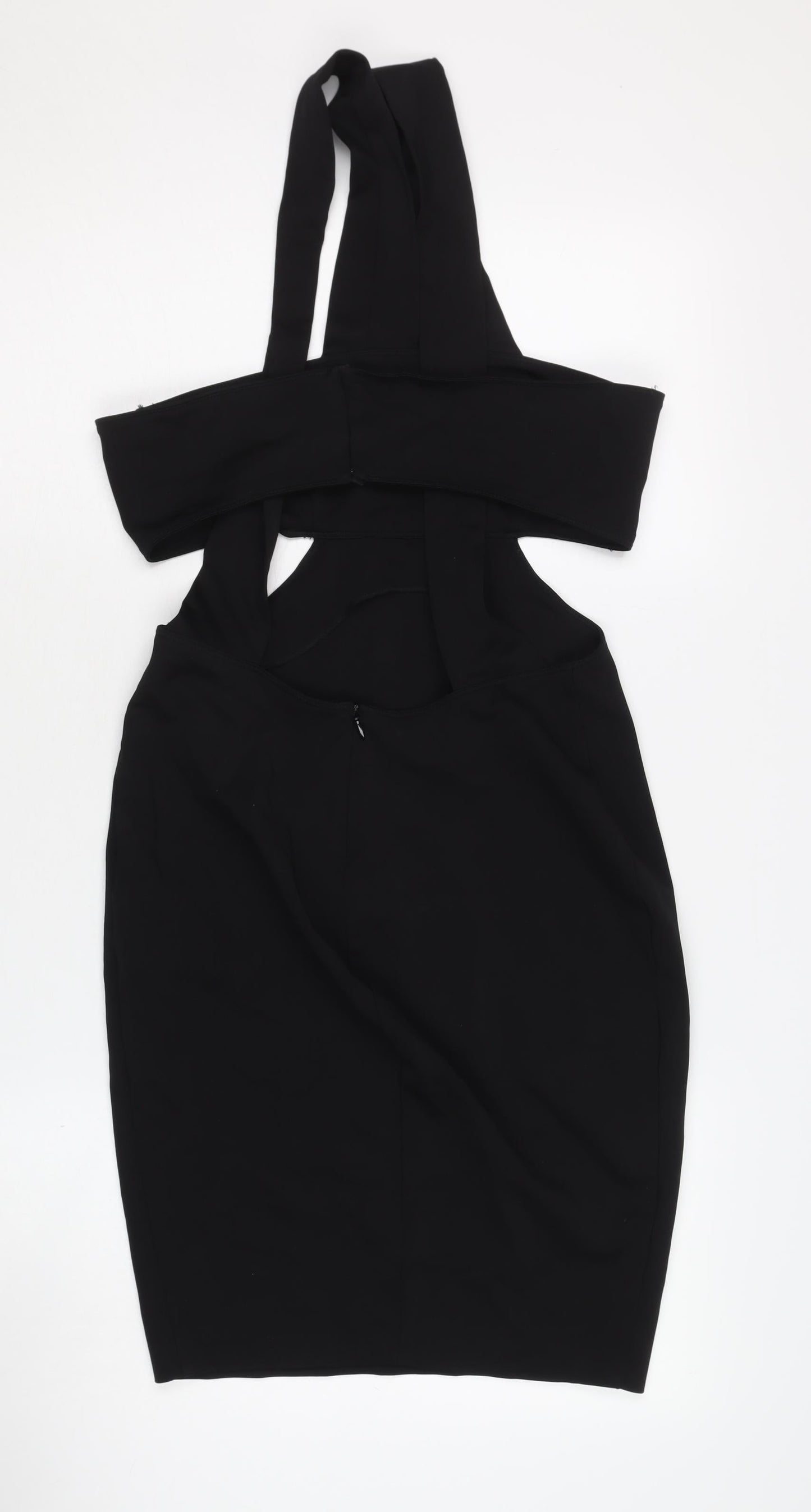 Zara Women's Black Sleeveless Backless Dress M