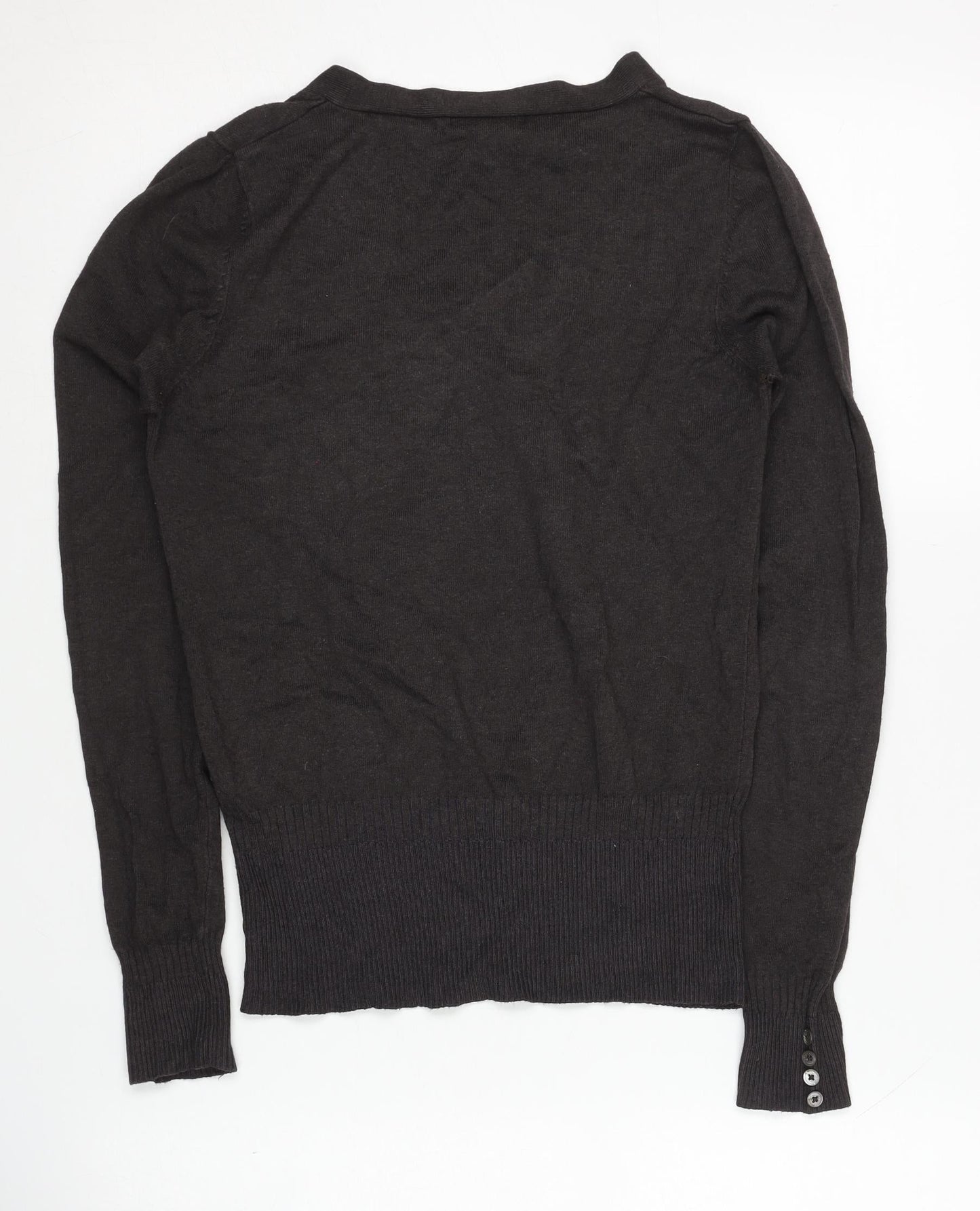 MNG Basics Women's Black V-Neck Pullover Jumper Size M