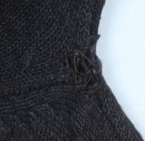 Mango Basics Women's Black V-Neck Pullover Jumper Size M