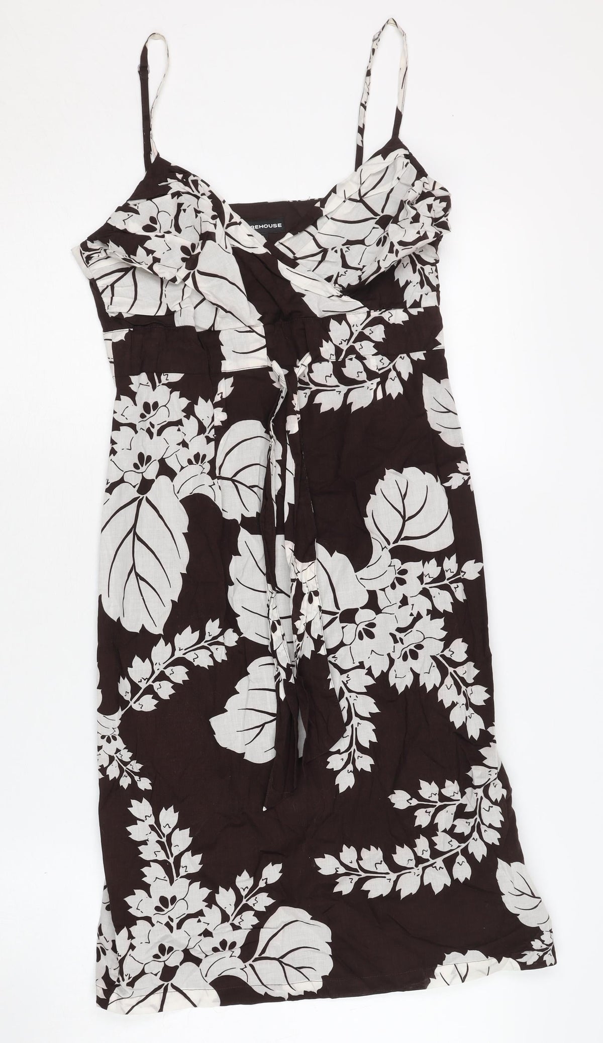 Warehouse Brown Floral Women’s Dress UK 10