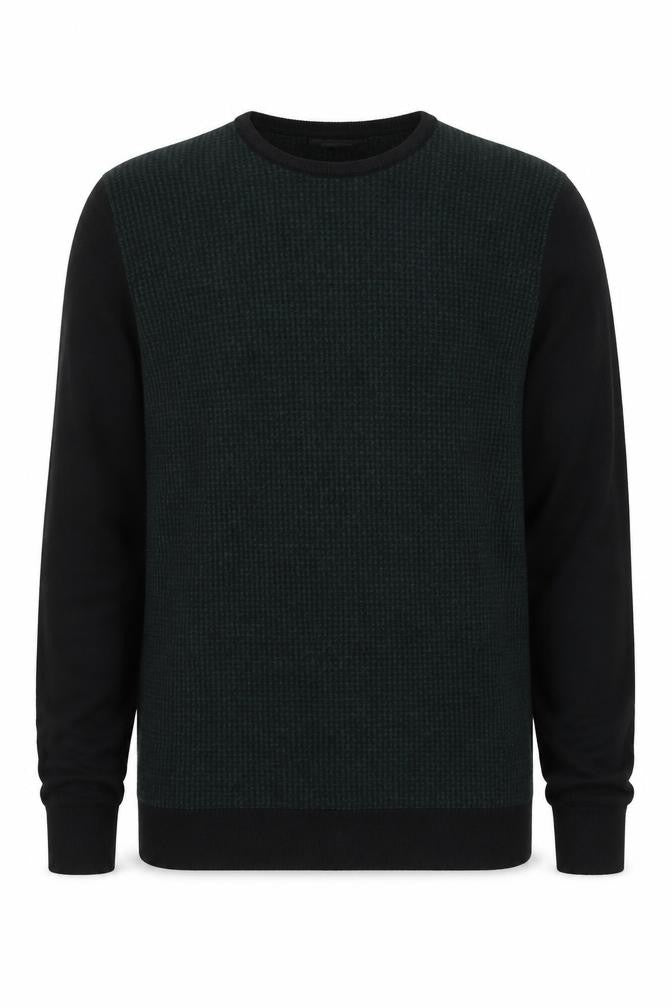 Remus Uomo Men's Black Wool Blend Pullover Jumper M