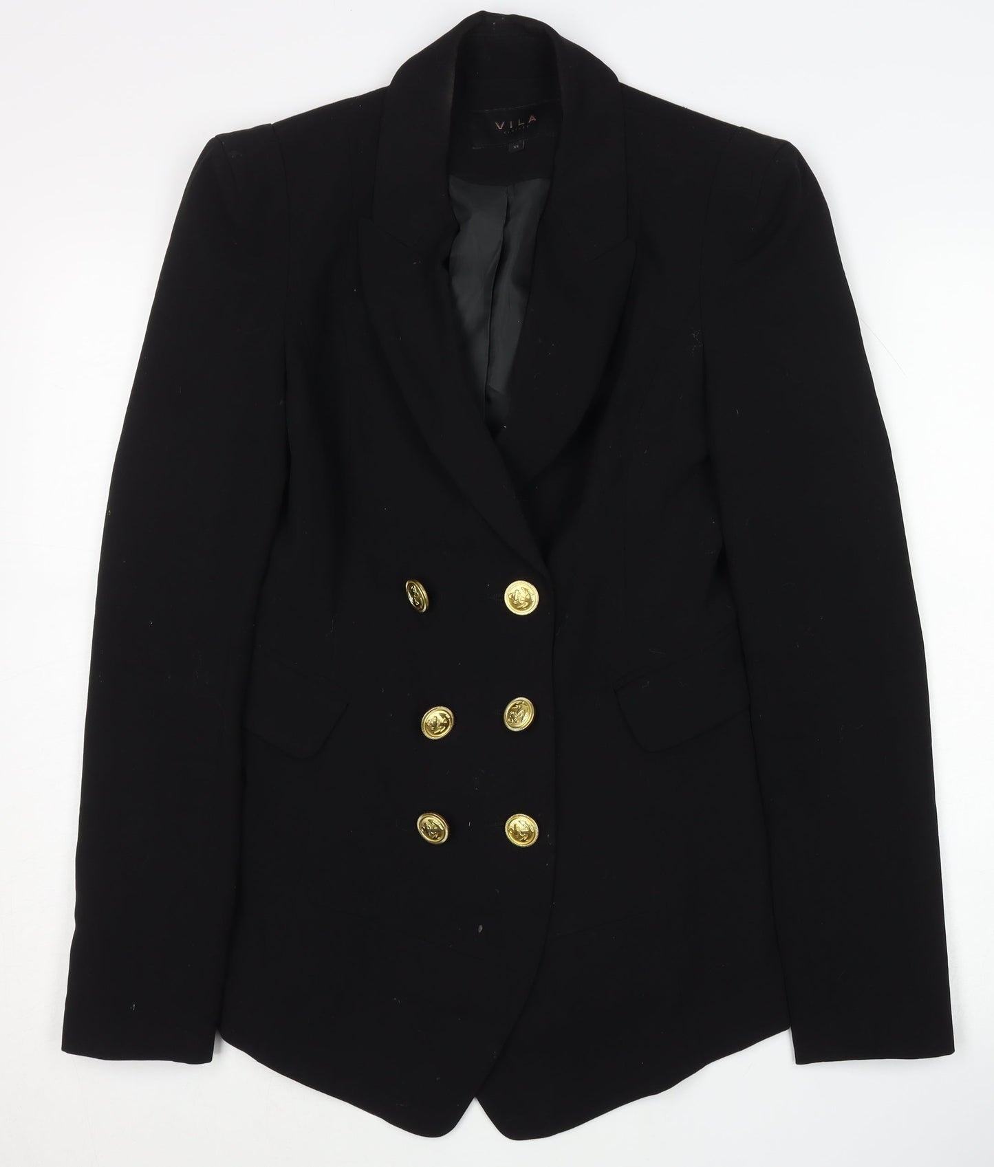 VILA Women's Black Double-Breasted Blazer XS