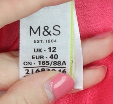 Marks & Spencer Women's Red Sleeveless Blouse Size 12