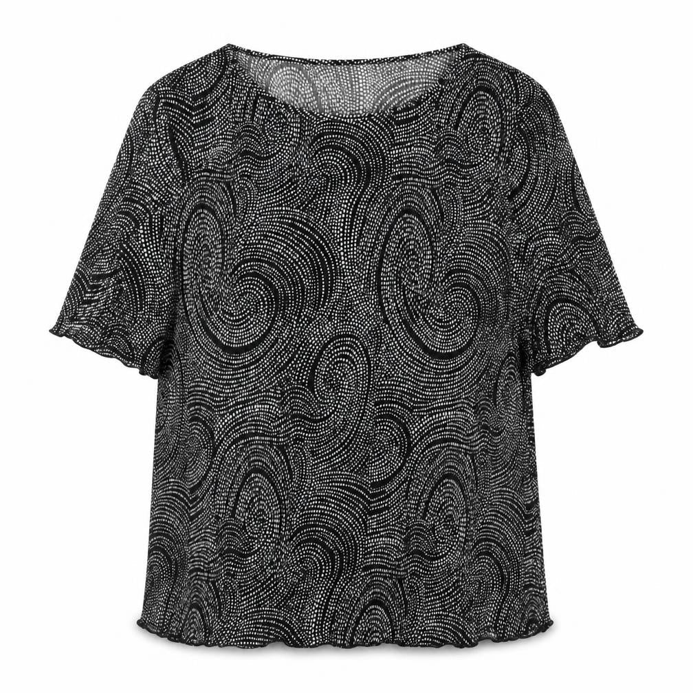 Vida Vi Women's Black Geometric Blouse Size 18
