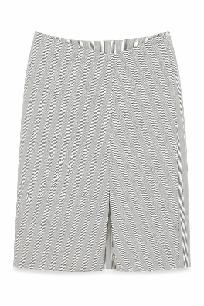 Giordano Ladies Women's Striped Cotton Pencil Skirt 4