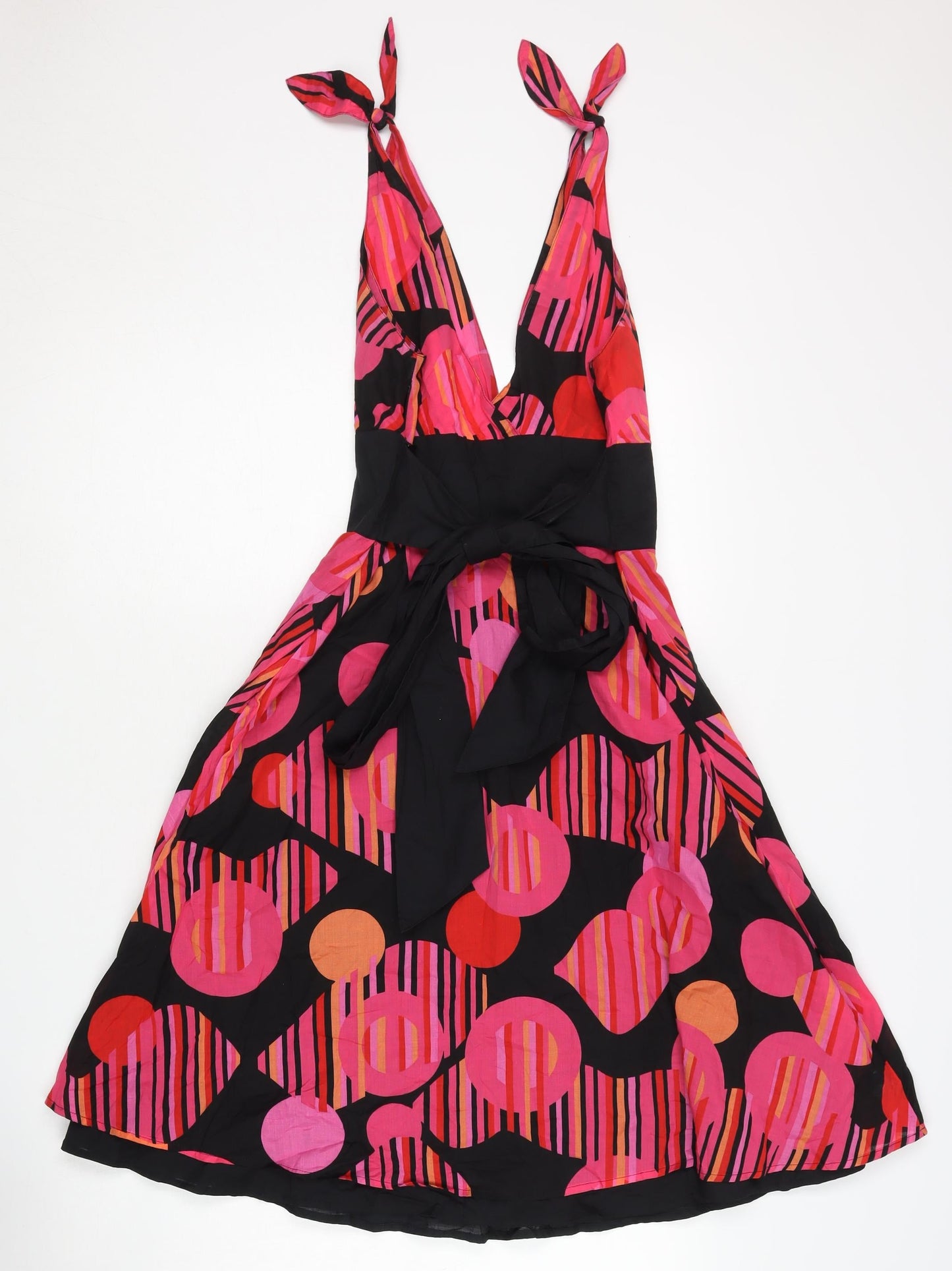 Warehouse Women's Multicoloured Cotton A-Line Dress