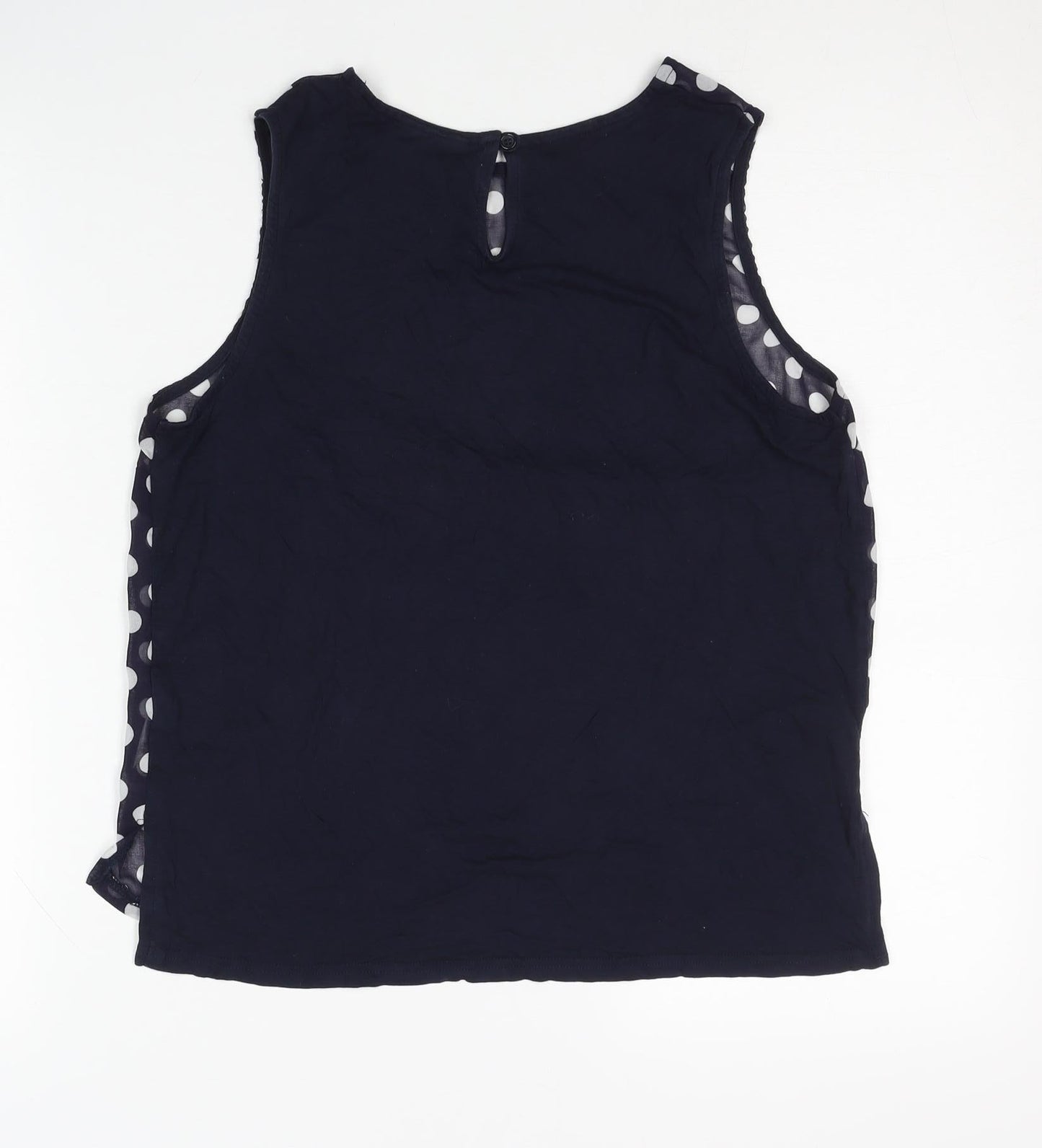 Topshop Women's Blue Polka Dot Blouse Size 10