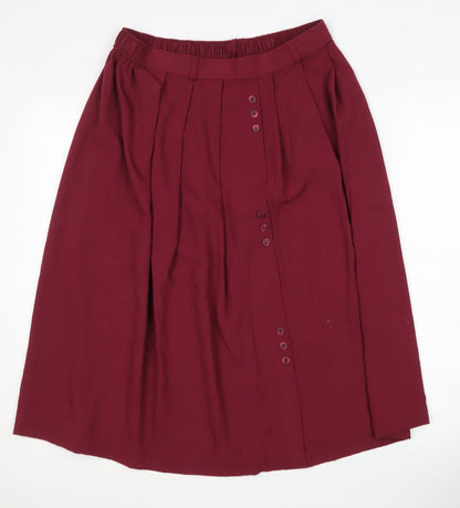 Berketex Women's Red Skirt Size 16 with Buttons