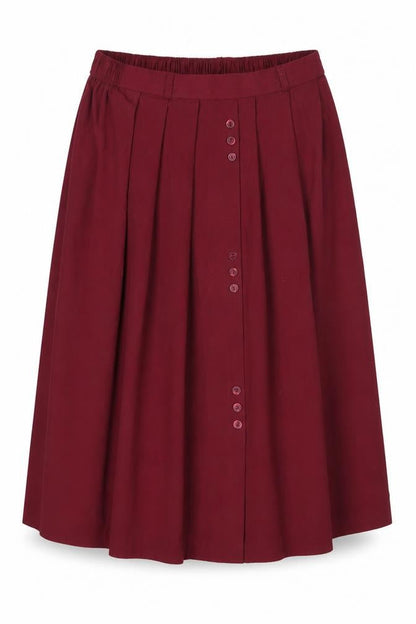 Berketex Women's Red Skirt Size 16 with Buttons