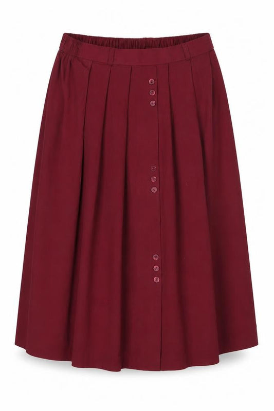 Berketex Women's Red Skirt Size 16 with Buttons
