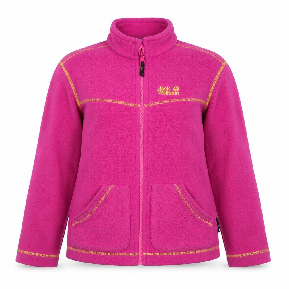 Jack Wolfskin Girls Pink Fleece Jacket, Size 12, Winter Essential