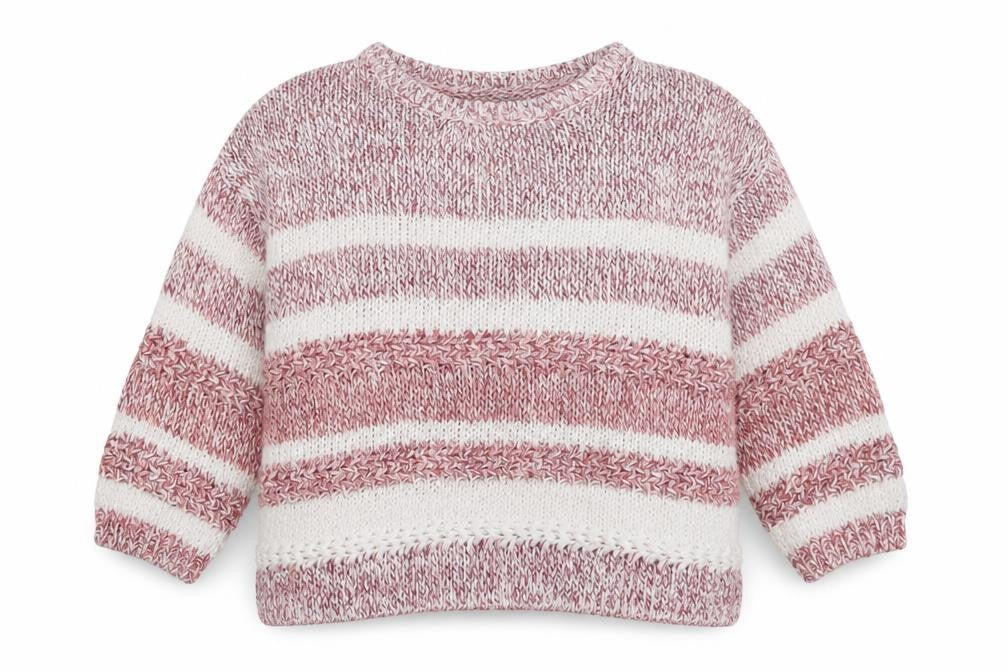 Marks & Spencer Women's Red Striped Knit Pullover Jumper Size 14