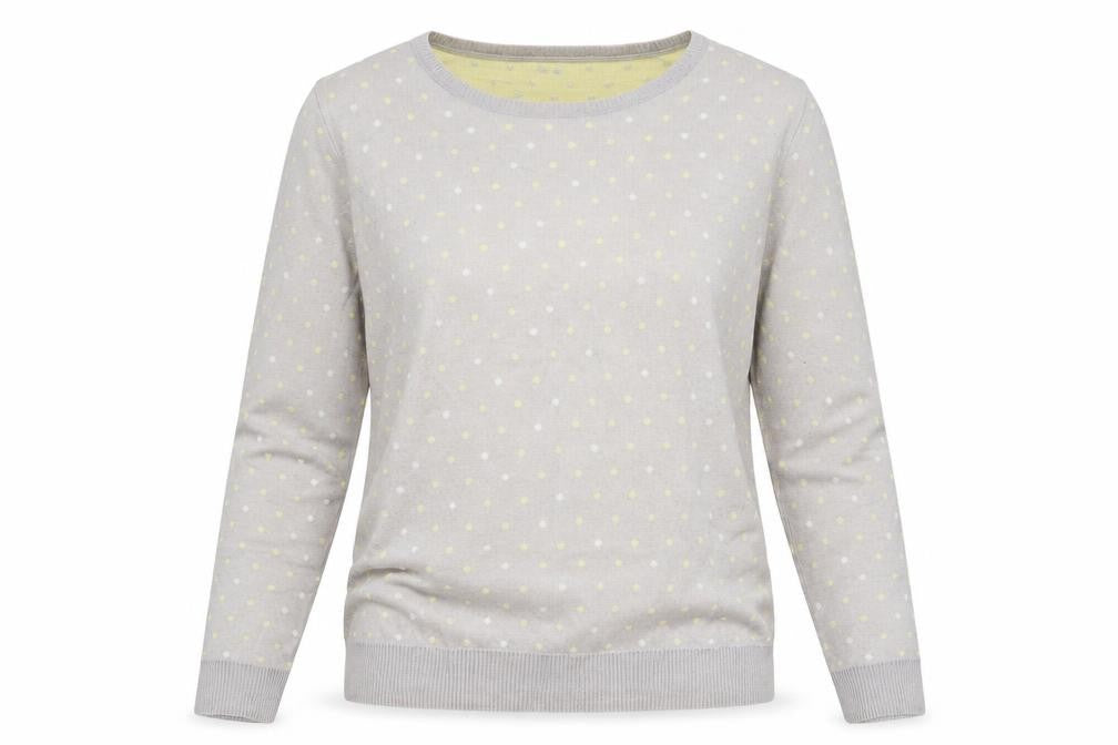 Cotswold Collections Women’s Grey Polka Dot Pullover Jumper - Medium