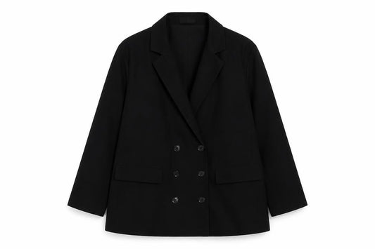 Women's Black XL Polyester Viscose Jacket - Lined