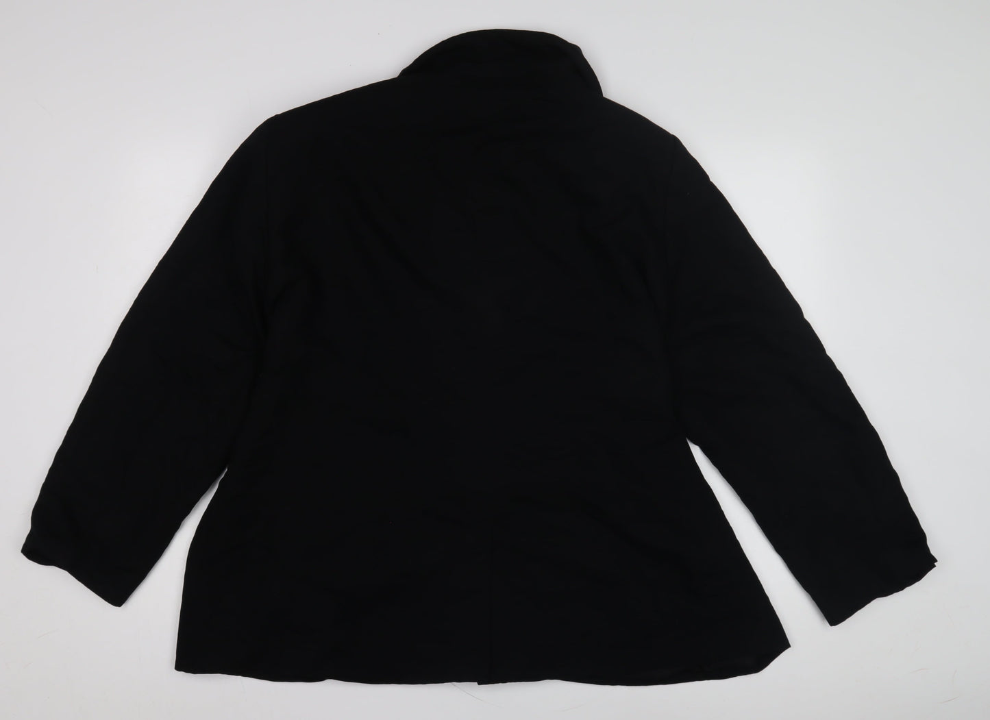 Women's Black XL Polyester Viscose Jacket - Lined
