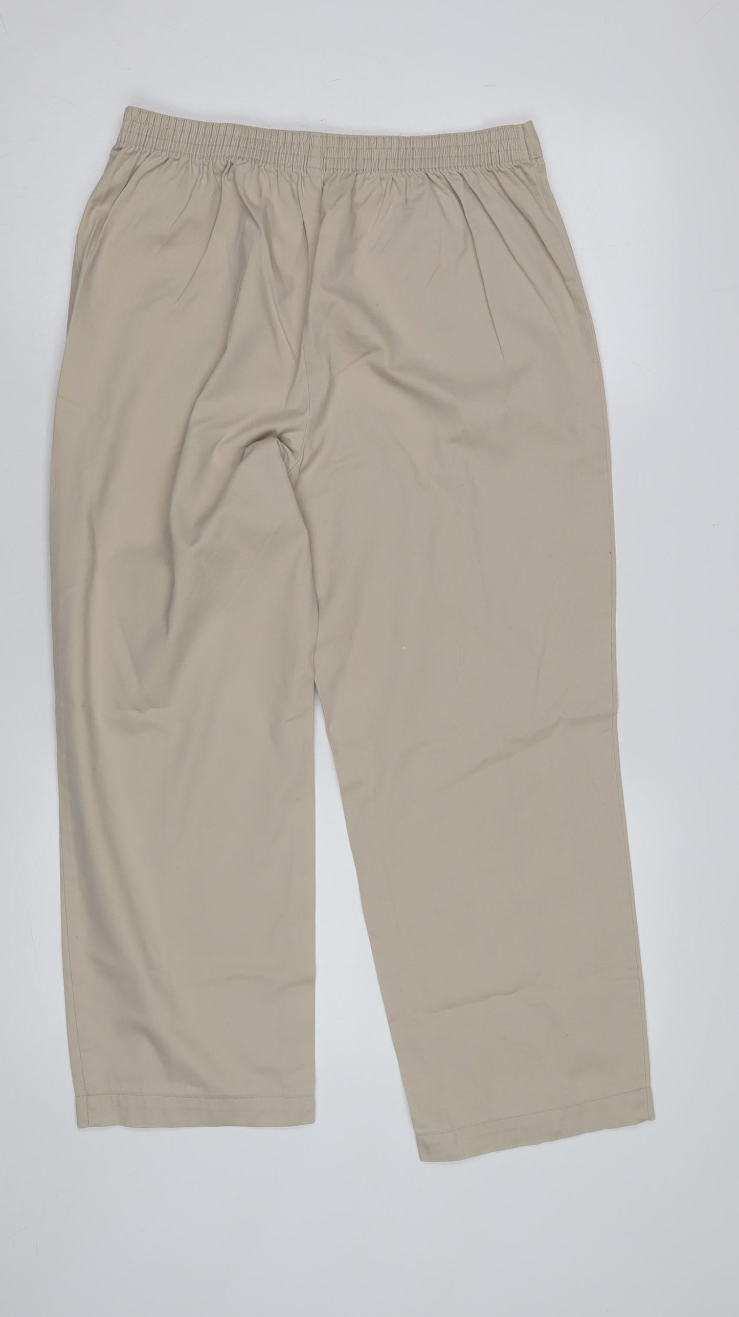 Mencel Women's Beige Regular Trousers Size 14