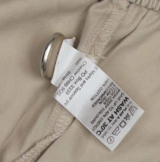 Mencel Women's Beige Regular Trousers Size 14