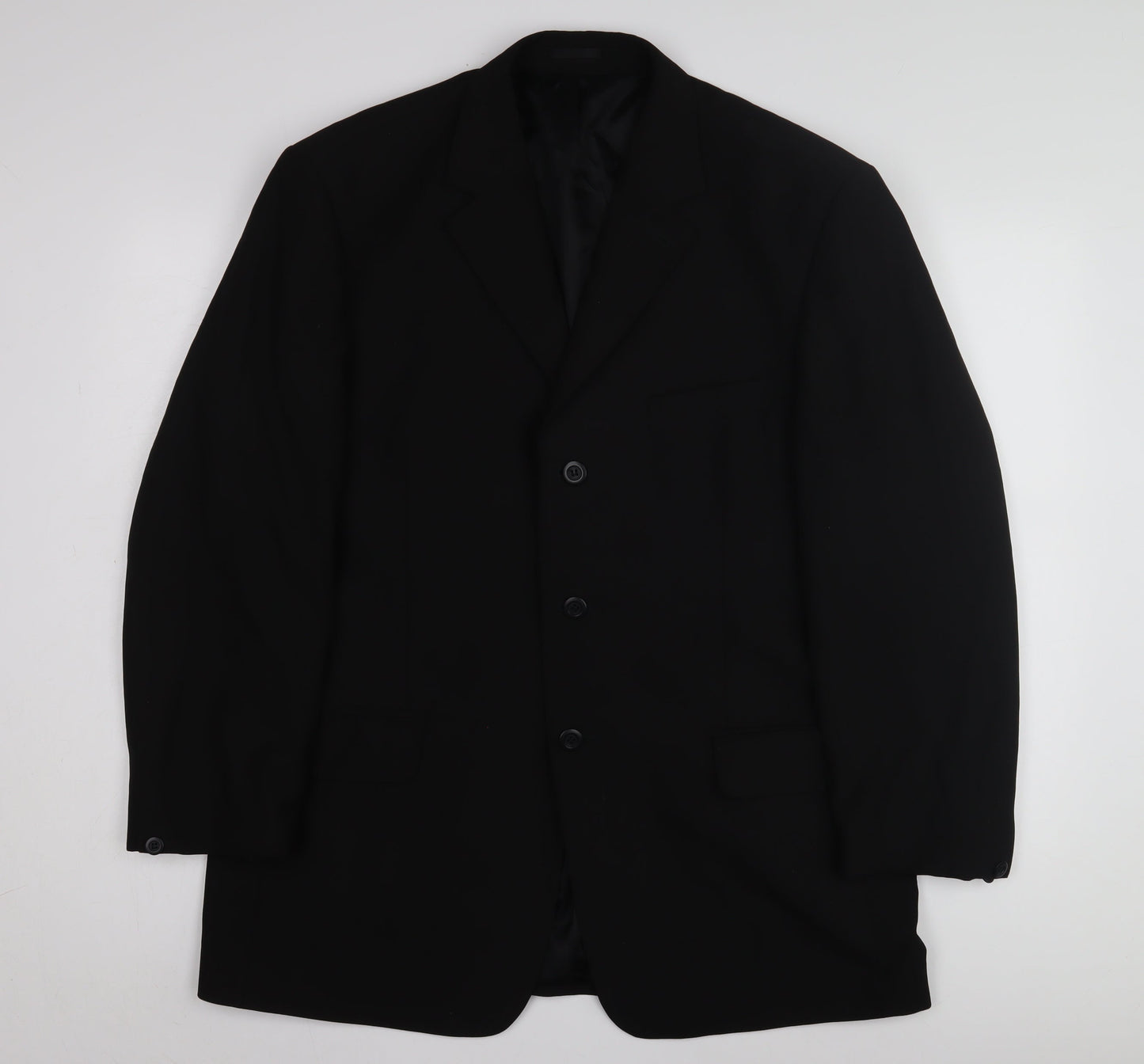 Copperstone Men's Black Blazer, Size 44, Regular Fit