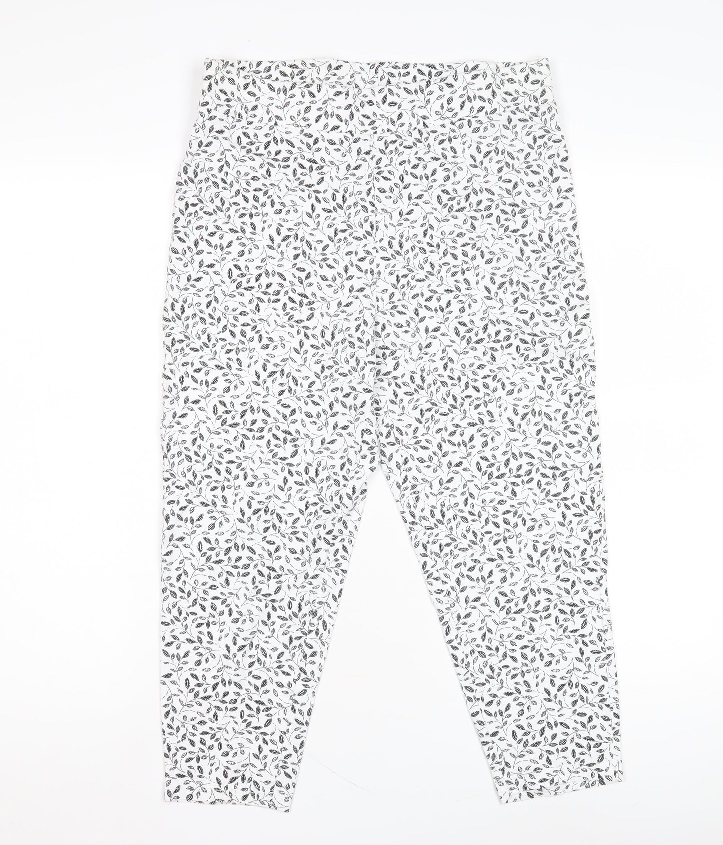 Bonmarché Women’s White Floral Leggings Size 14