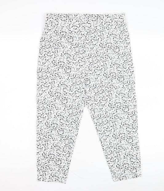 Bonmarché Women’s White Floral Leggings Size 14