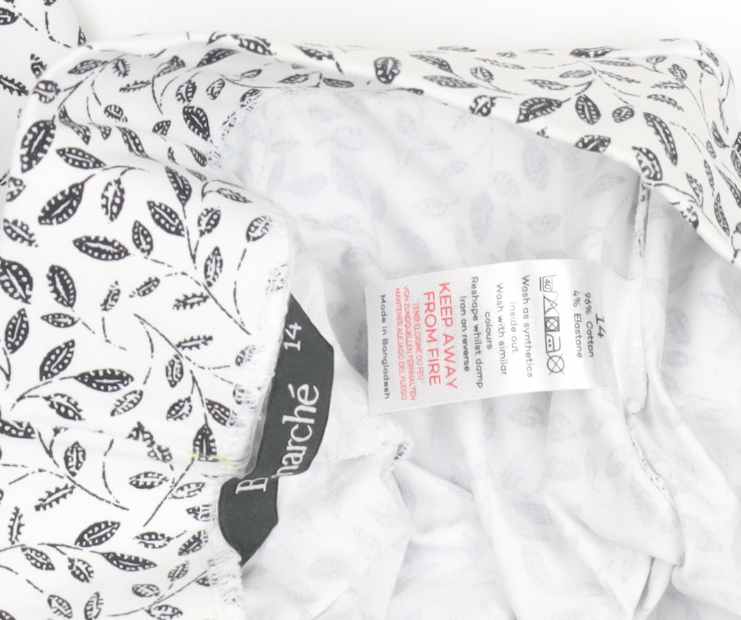 Bonmarché Women’s White Floral Leggings Size 14