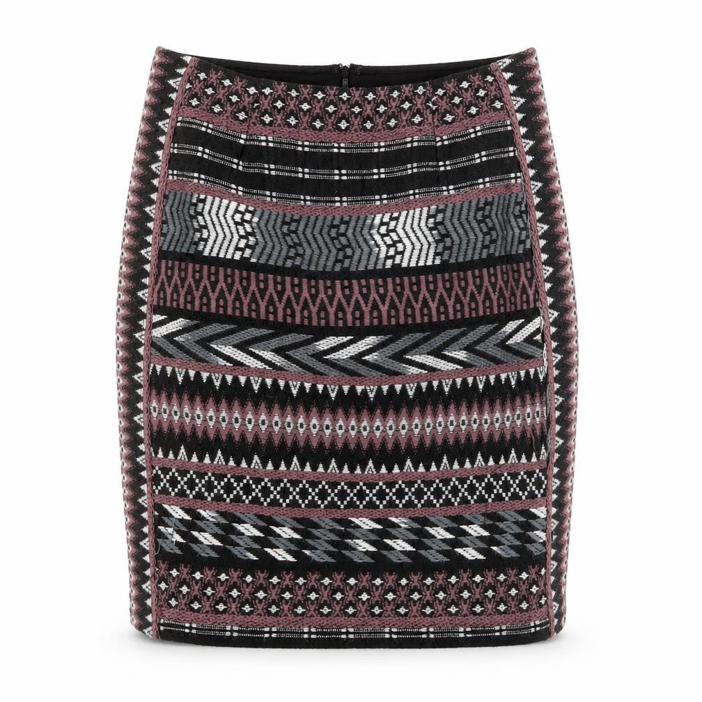 Monsoon Women’s Multicoloured Geometric Pencil Skirt Size 8