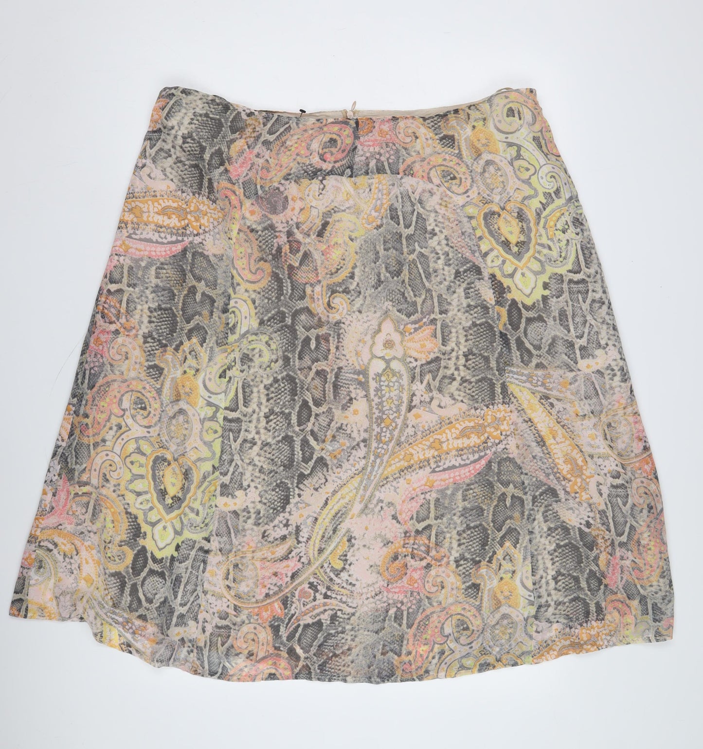 Women's Multicoloured Paisley Skirt Size 18