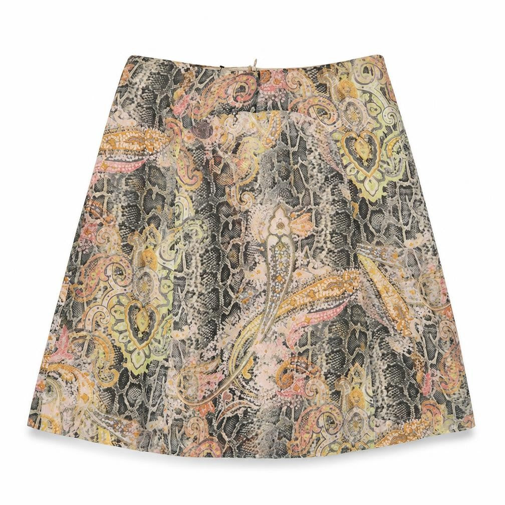 Women's Multicoloured Paisley Skirt Size 18