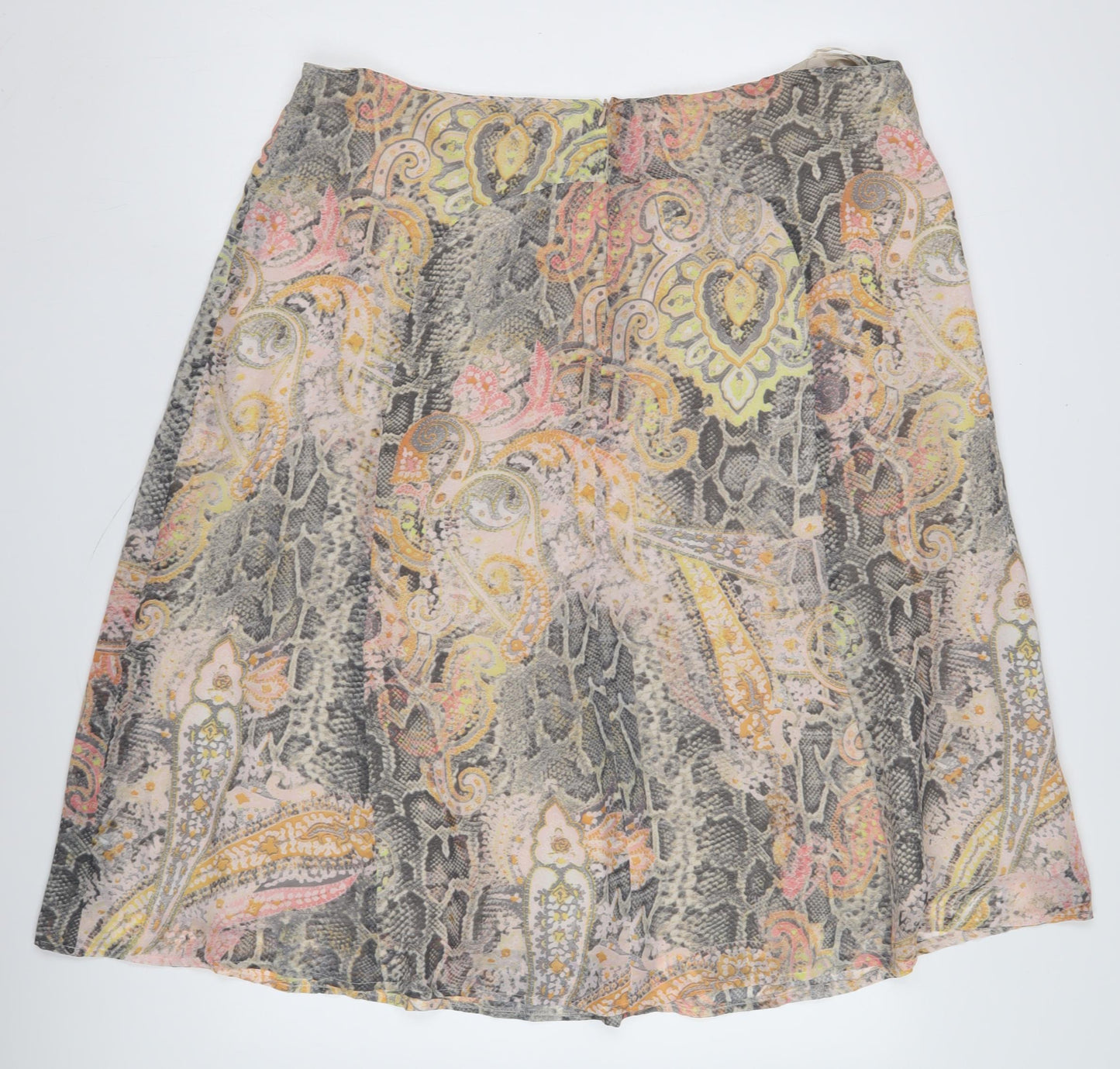 Women's Multicoloured Paisley Skirt Size 18