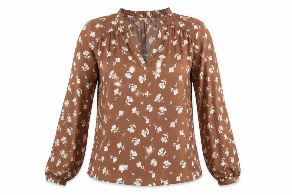 Marks & Spencer Women's Brown Floral Blouse