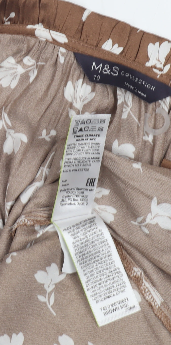 Marks & Spencer Women's Brown Floral Blouse